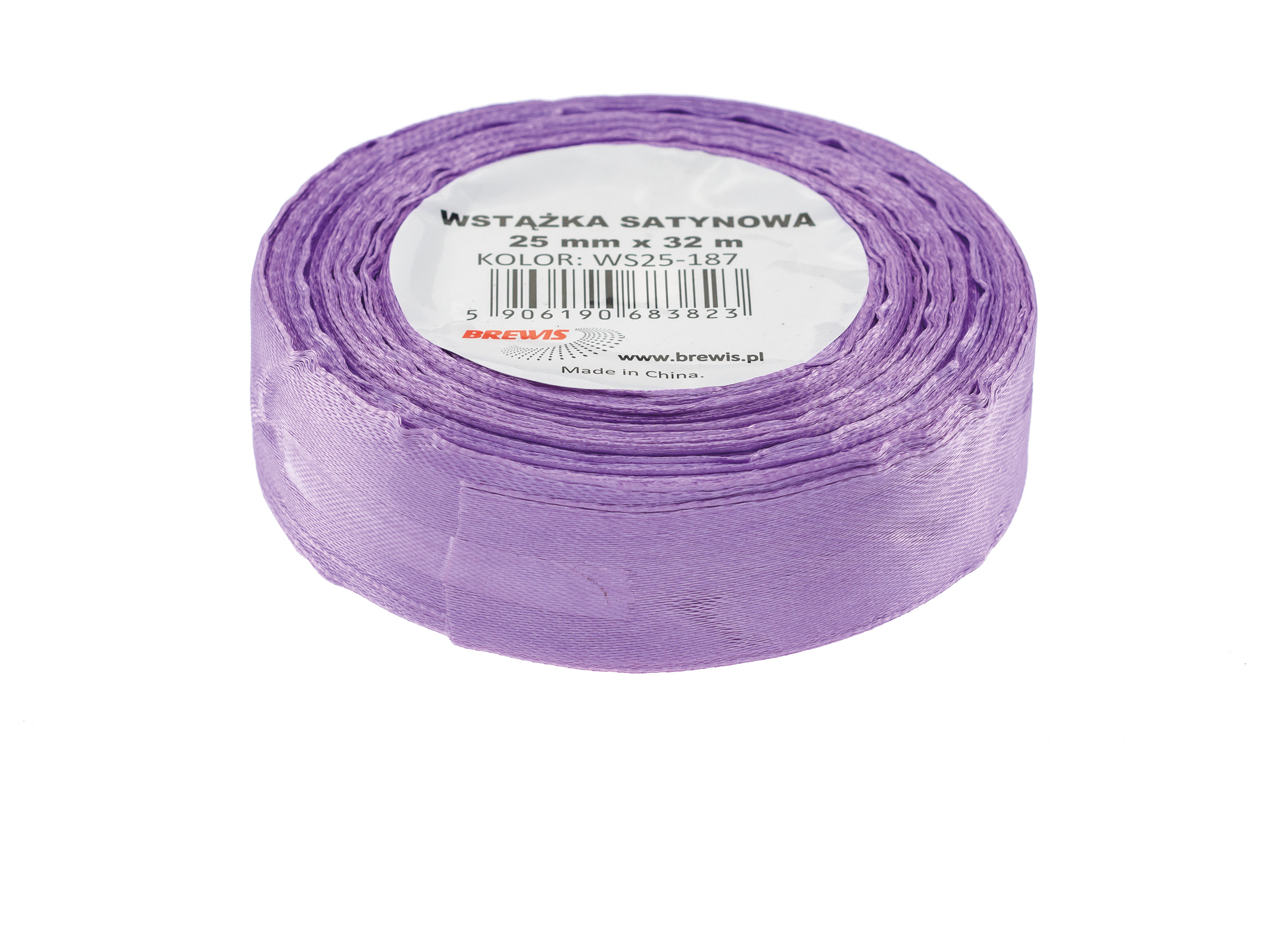 Wstążka Brewis satynowa 25 mm 32 m jasno-fioletowy | espryciarze.pl |Sprawdź ofertę!