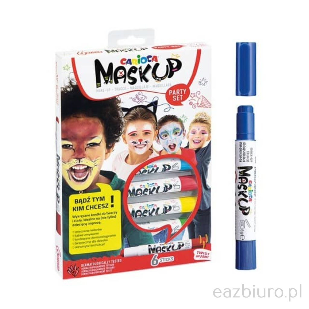 Kredki do twarzy maskup 6 kolorów carioca | espryciarze.pl |Zgarnij ofertę!