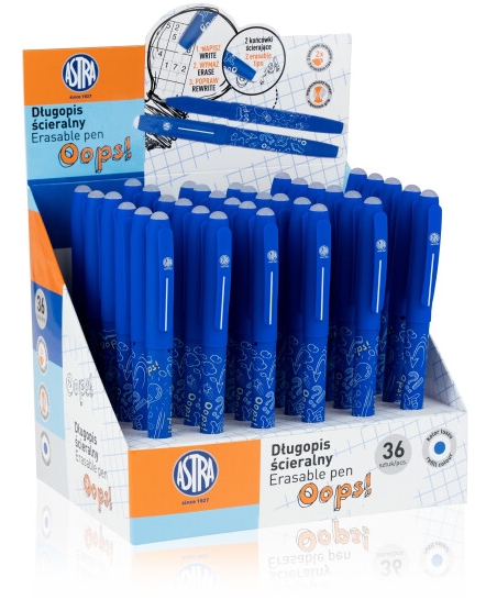Długopis wymazywalny oops niebieski | espryciarze.pl |Kliknij i kup!
