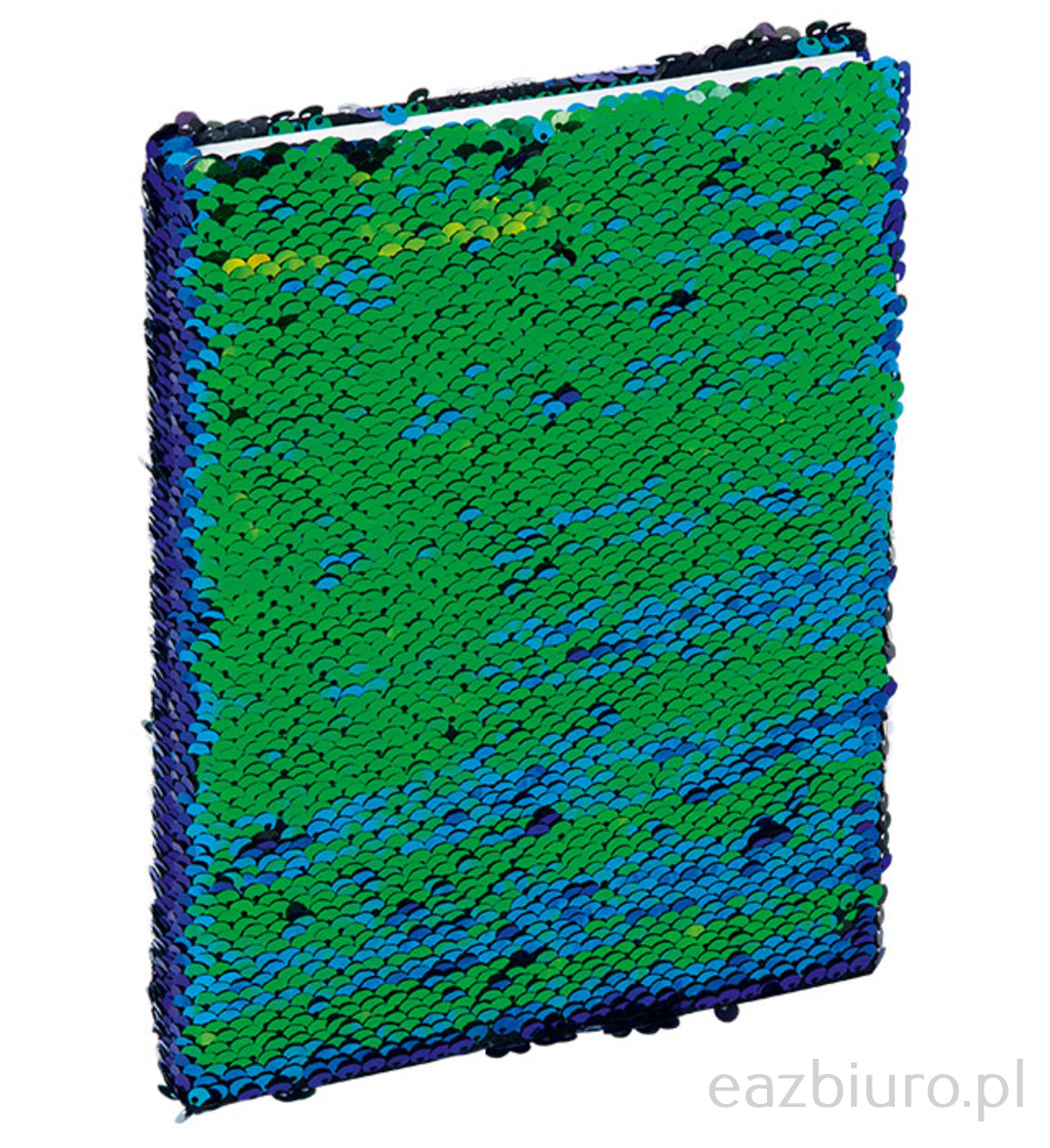 Notatnik z cekinami Grand zielono czarny A5/96 kartek 80gm - linia | espryciarze.pl |Zamów dziś!