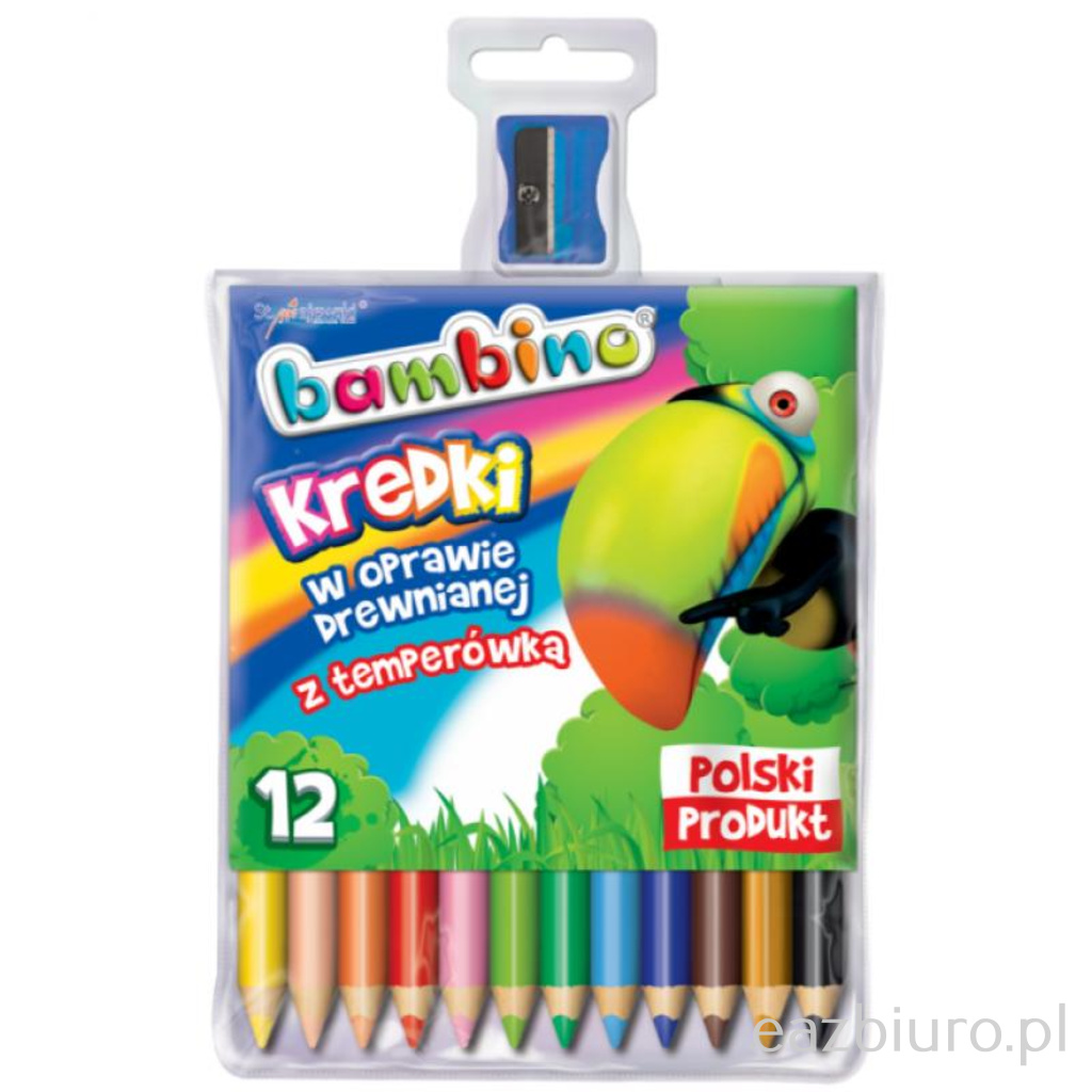 Kredki Bambino 12 kolorów drewniane | espryciarze.pl |Sprawdź ofertę!