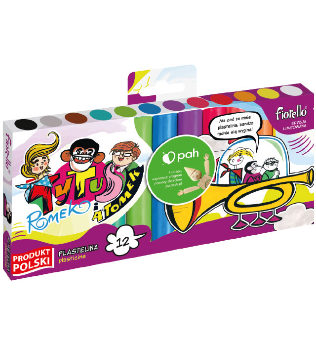 Plastelina szkolna Fiorello 12 kolorów Tytus Romek i A'Tomek | espryciarze.pl |Kup taniej!