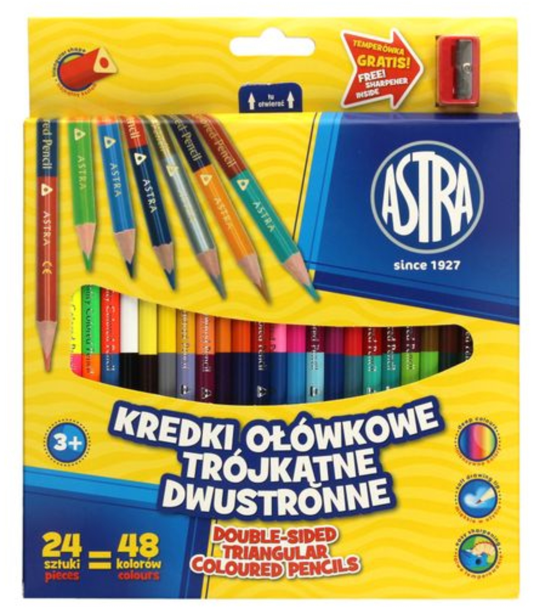 Kredki zestaw 24 sztuk=48 kolorów Astra dwustronne | espryciarze.pl |Nie zwlekaj!