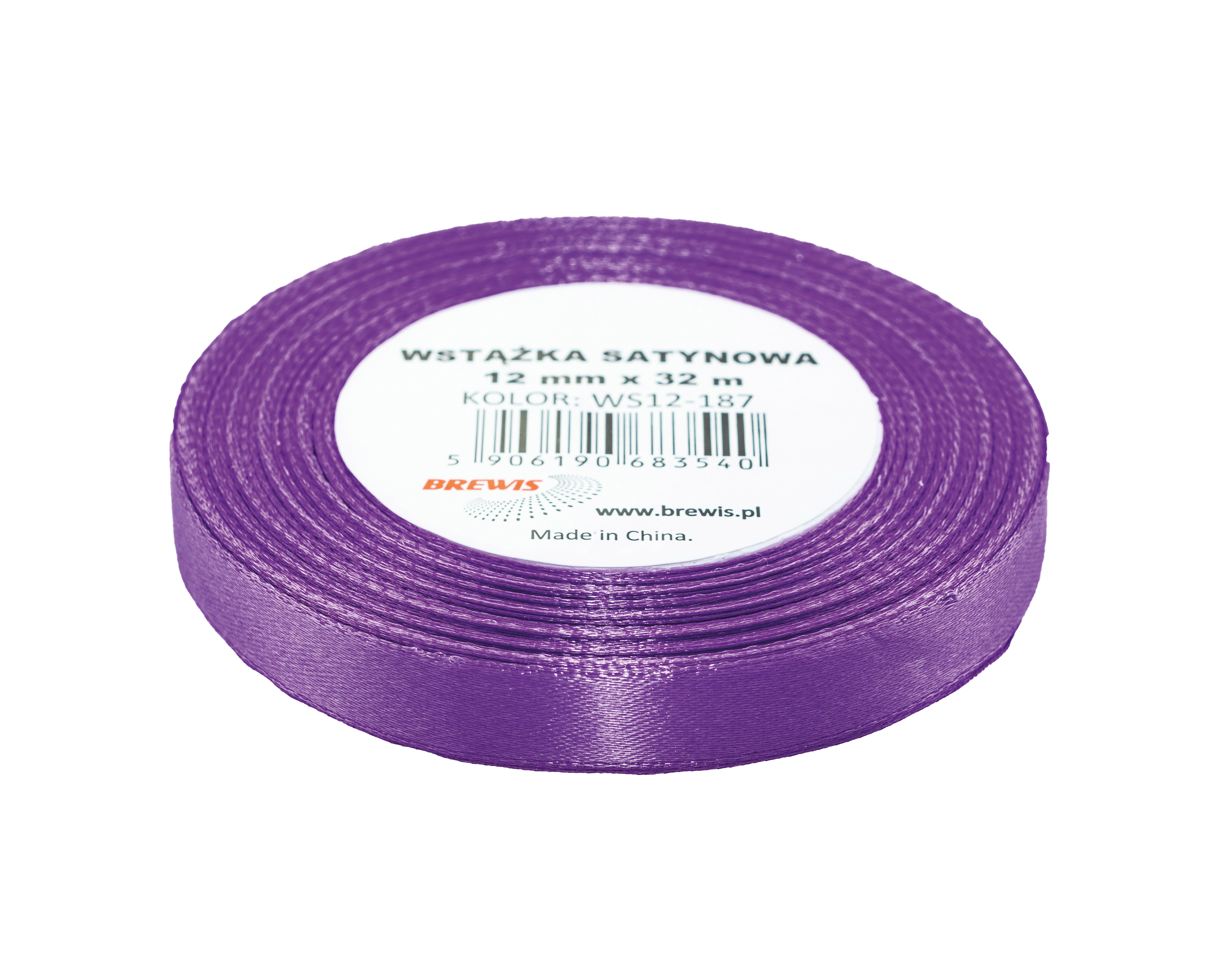 Wstążka Brewis satynowa 12 mm 32 m jasno-fioletowy | espryciarze.pl |Zgarnij ofertę!