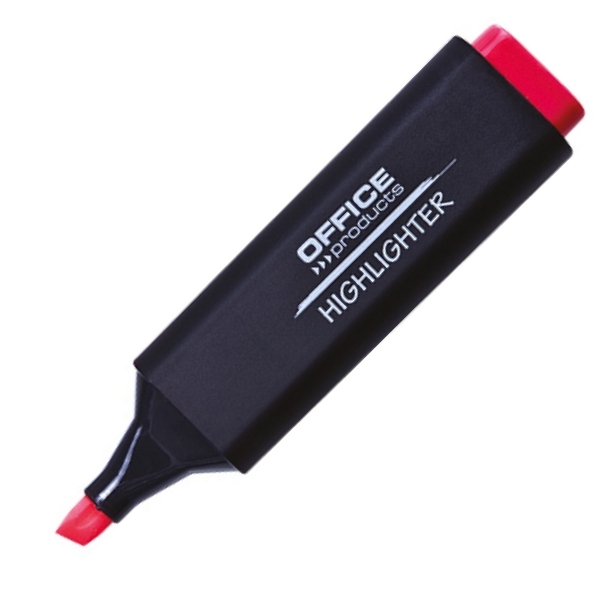 Zakreślacz fluorescencyjny Office Products, 1-5 mm (linia), czerwony | espryciarze.pl |Kup taniej!