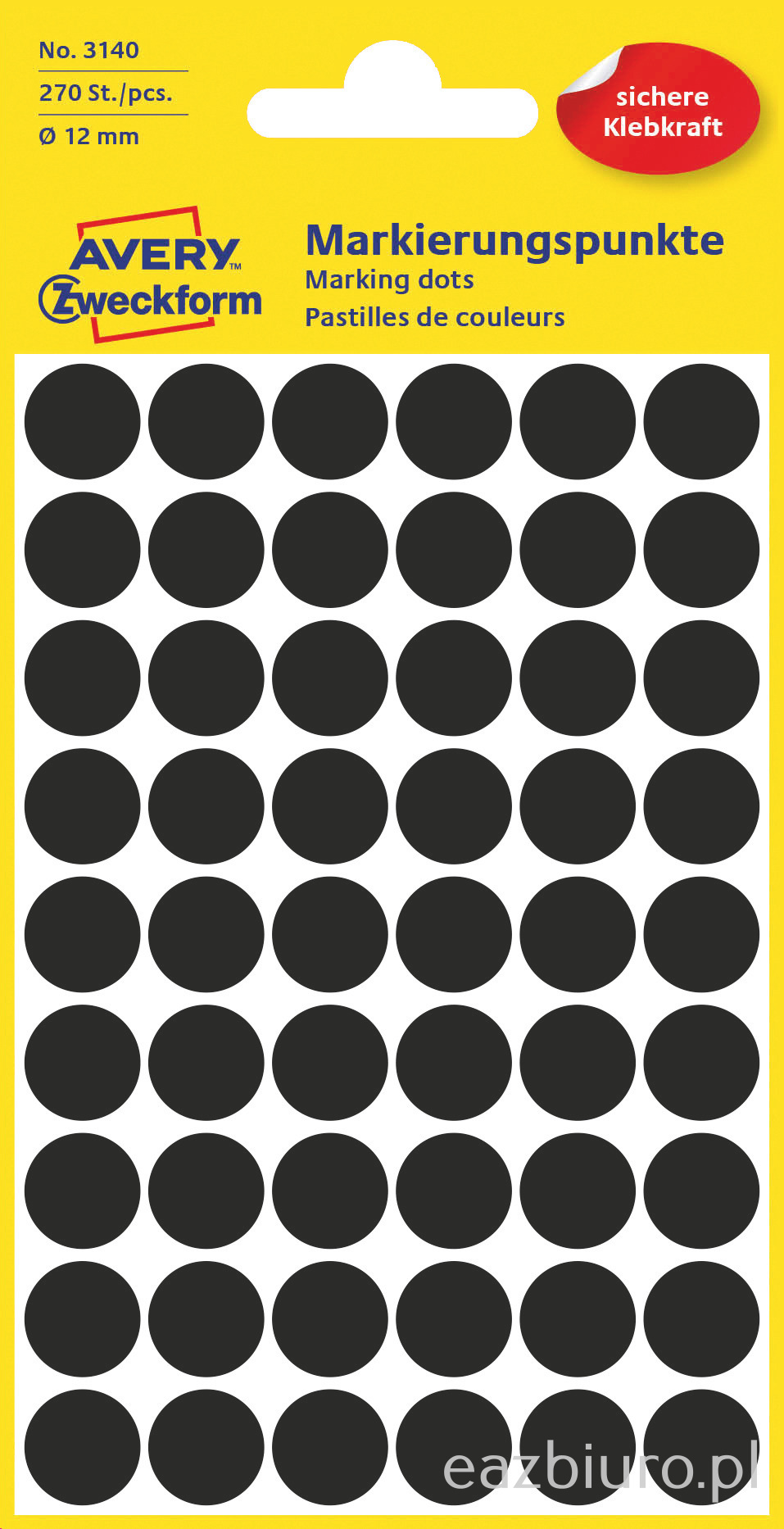 Etykiety kółeczka do zaznaczania, zf3140 czarne 12 mm | espryciarze.pl |Skorzystaj teraz!