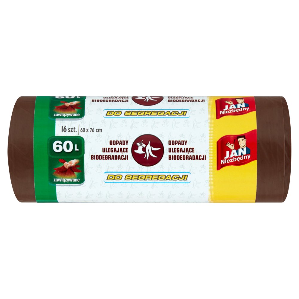 Worki do segregacji śmieci Jan Niezbędny 60 l zestaw 16 sztuk. brązowe | espryciarze.pl |Kup teraz!