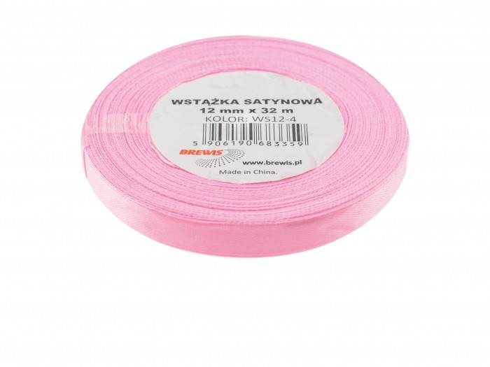 Wstążka satynowa Brewis 12 mm jasny różowy | espryciarze.pl |Skorzystaj teraz!