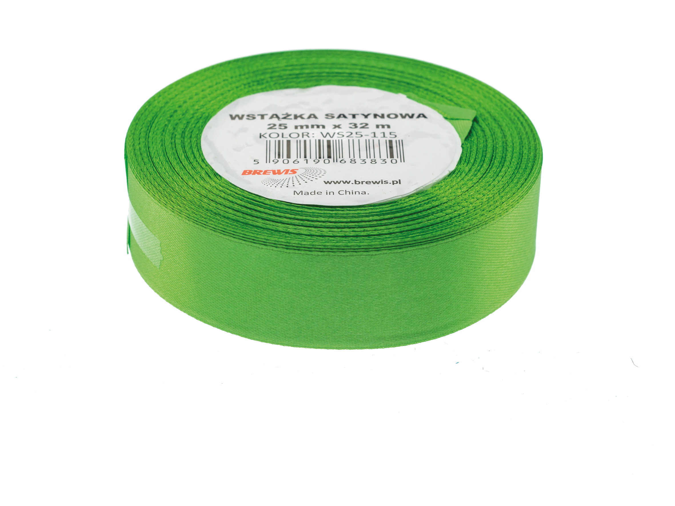 Wstążka Brewis satynowa 25 mm 32 m trawiasta zieleń | espryciarze.pl |Działaj teraz!