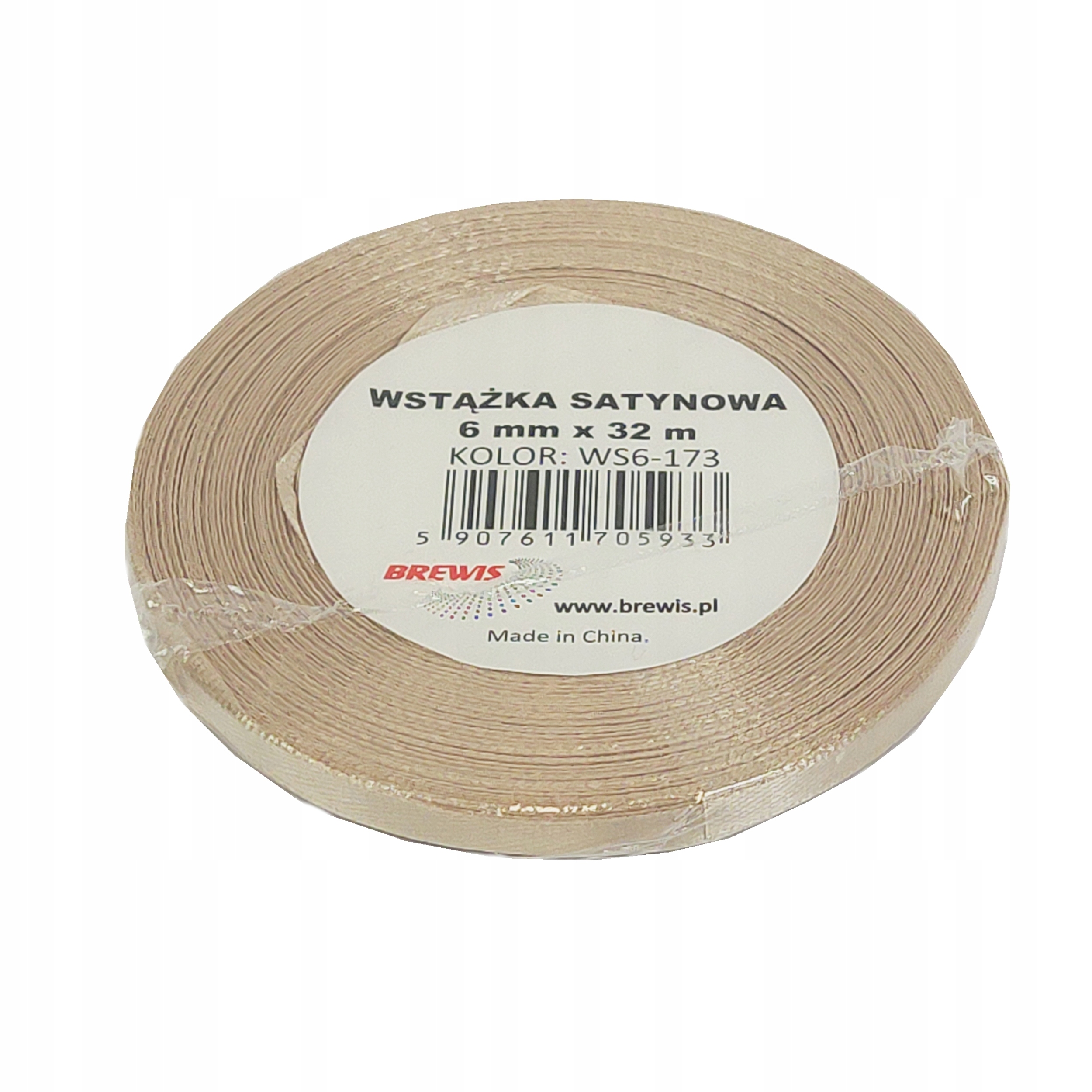 Wstążka satynowa 6mmx32 m migdałowy | espryciarze.pl |Weź najlepszą cenę!