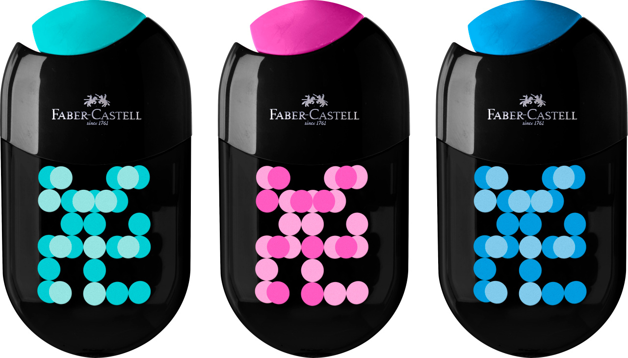 Temperówka podwójna z gumką two tone mix 3 kolorów Faber-Castell | espryciarze.pl |Nie zwlekaj!