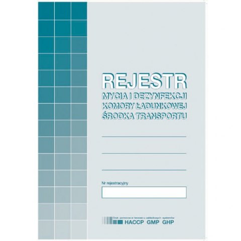 Druk rejestr mycia i dezynfekcji komory ładunkowej środka transportu | espryciarze.pl |Zgarnij ofertę!