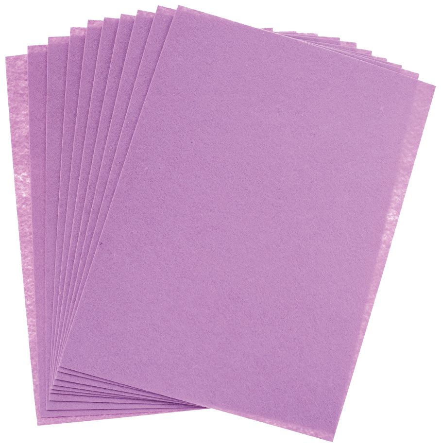 Filc dekoracyjny A4 1 mm fioletowy zestaw 10 sztuk | espryciarze.pl |Złap promocję!