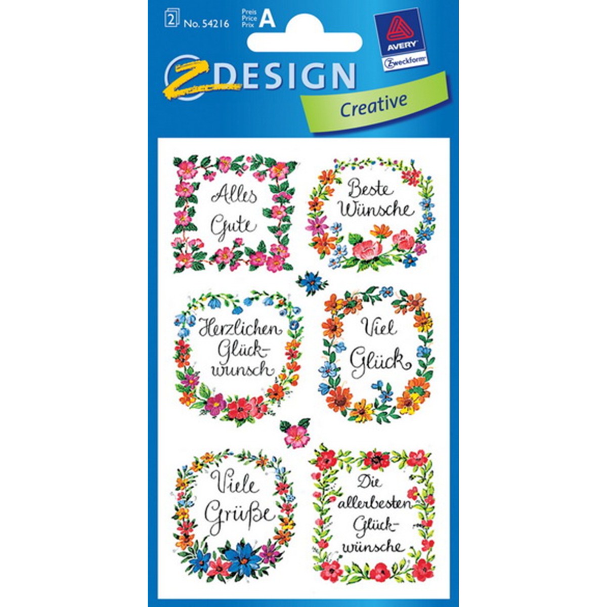 Naklejki błyszczące - dedykacja (jniemiecki) avery z-design | espryciarze.pl |Kup taniej!