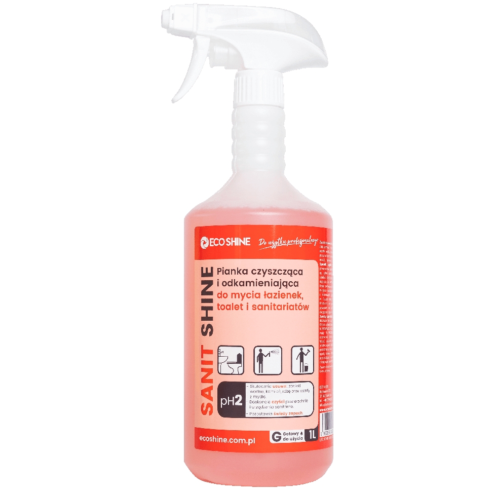 Eco Shine sanit shine 1 l gotowy płyn do mycia i odkamieniania sanitariatów, kabin | espryciarze.pl |Złap promocję!
