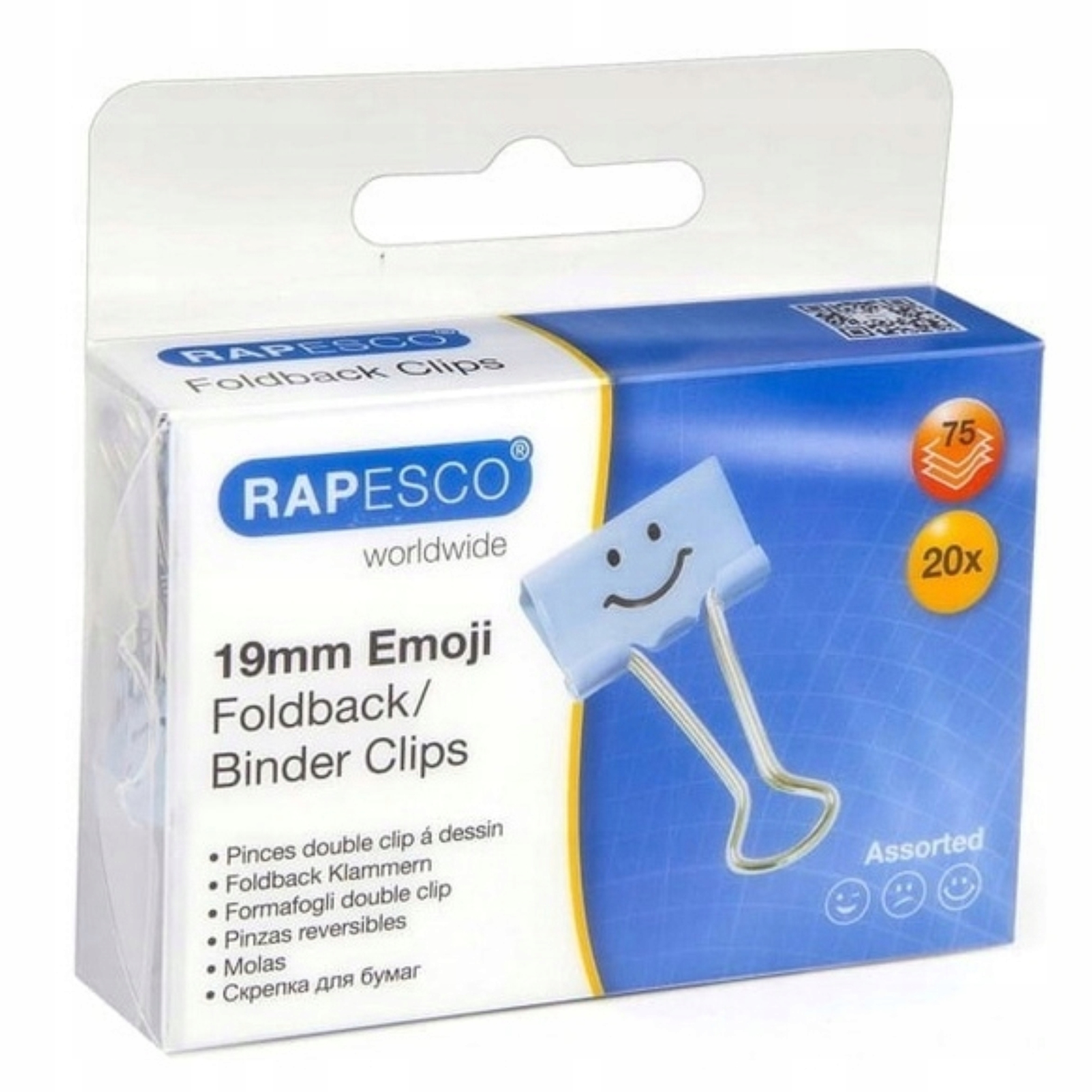 Klipy biurowe 19 mm niebieskie zestaw 20 sztuk. | espryciarze.pl |Złap promocję!