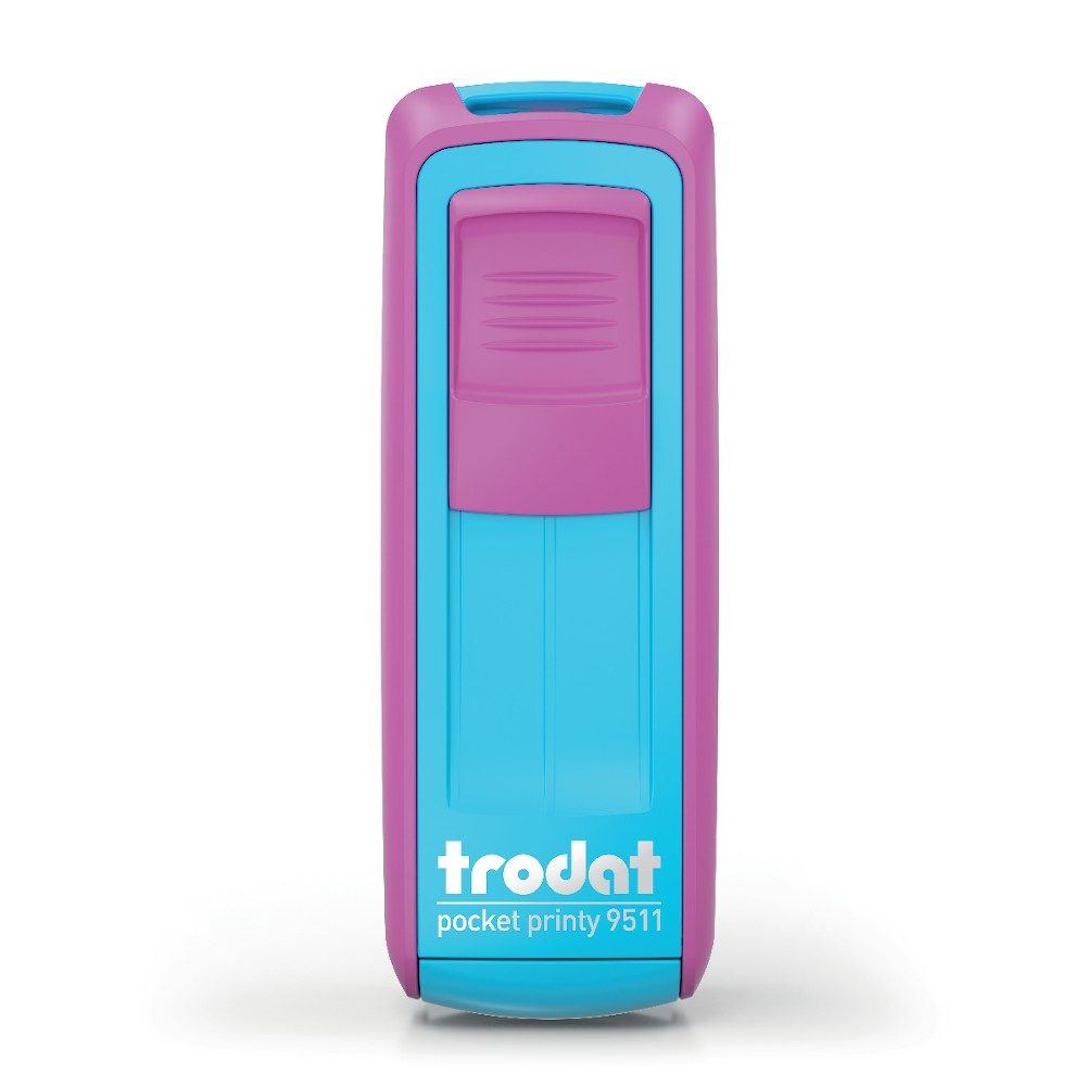 Pieczątka 9511 pocket printy różowo-turkusowa, 38x14 mm, Trodat | espryciarze.pl |Nie zwlekaj!