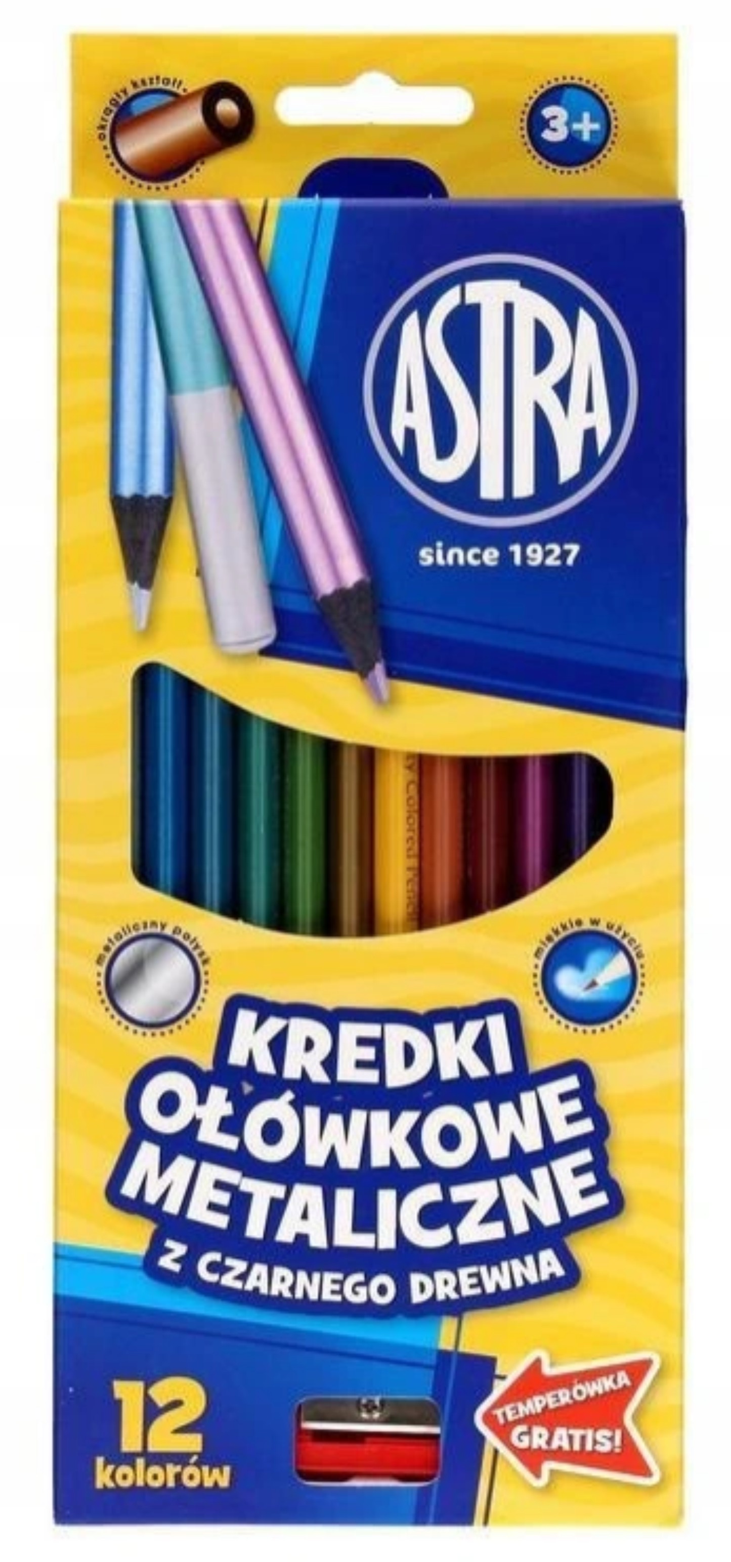 Kredki 12 kolorów Astra metaliczne | espryciarze.pl |Kup od ręki!