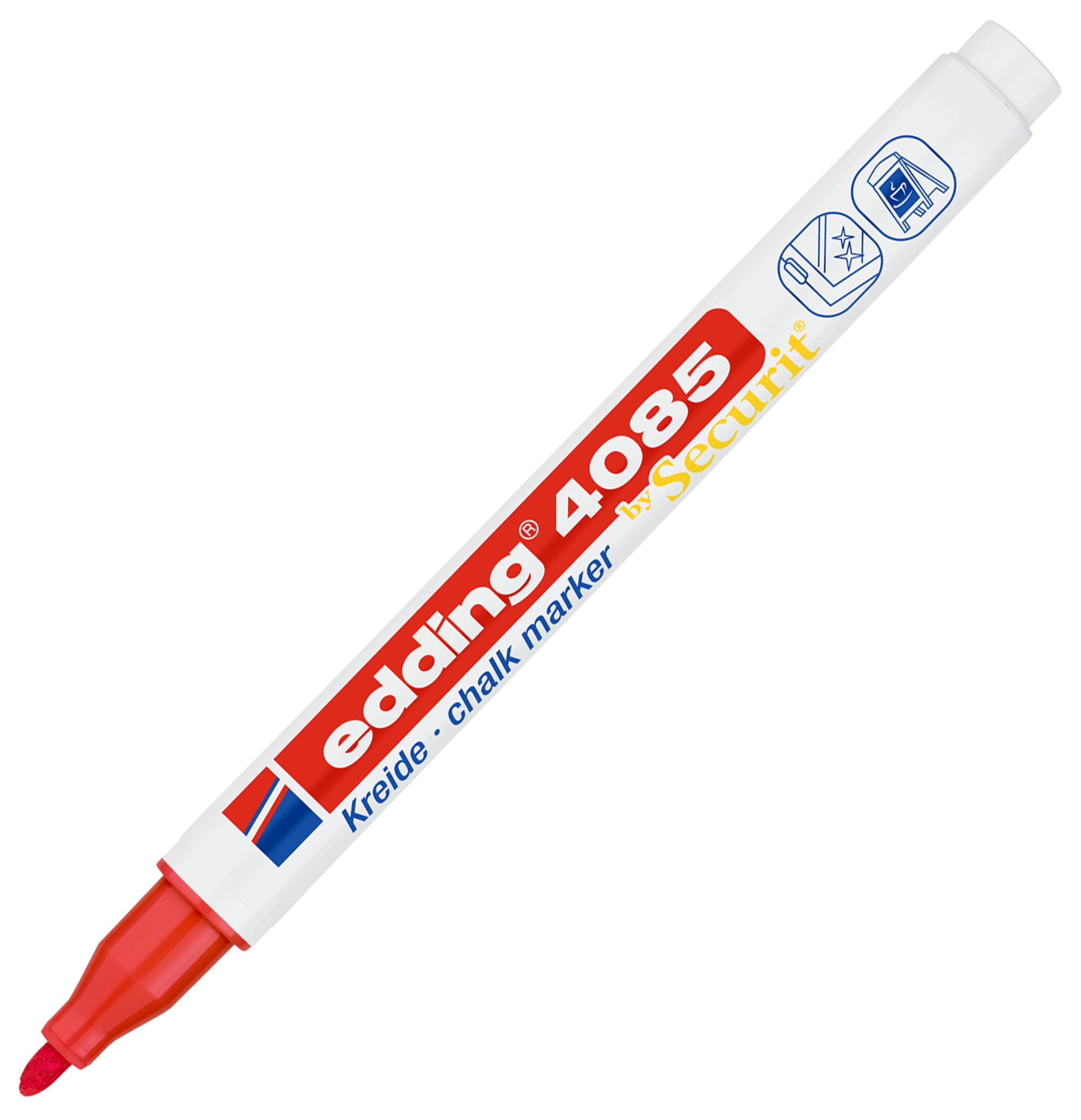Marker Edding kredowy okrągła końcówka 1-2 mm czerwony | espryciarze.pl |Zgarnij ofertę!