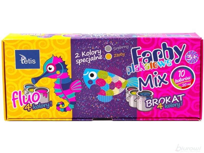 Farby plakatowe mix Tetis 10x20 ml | espryciarze.pl |Kup w super cenie!