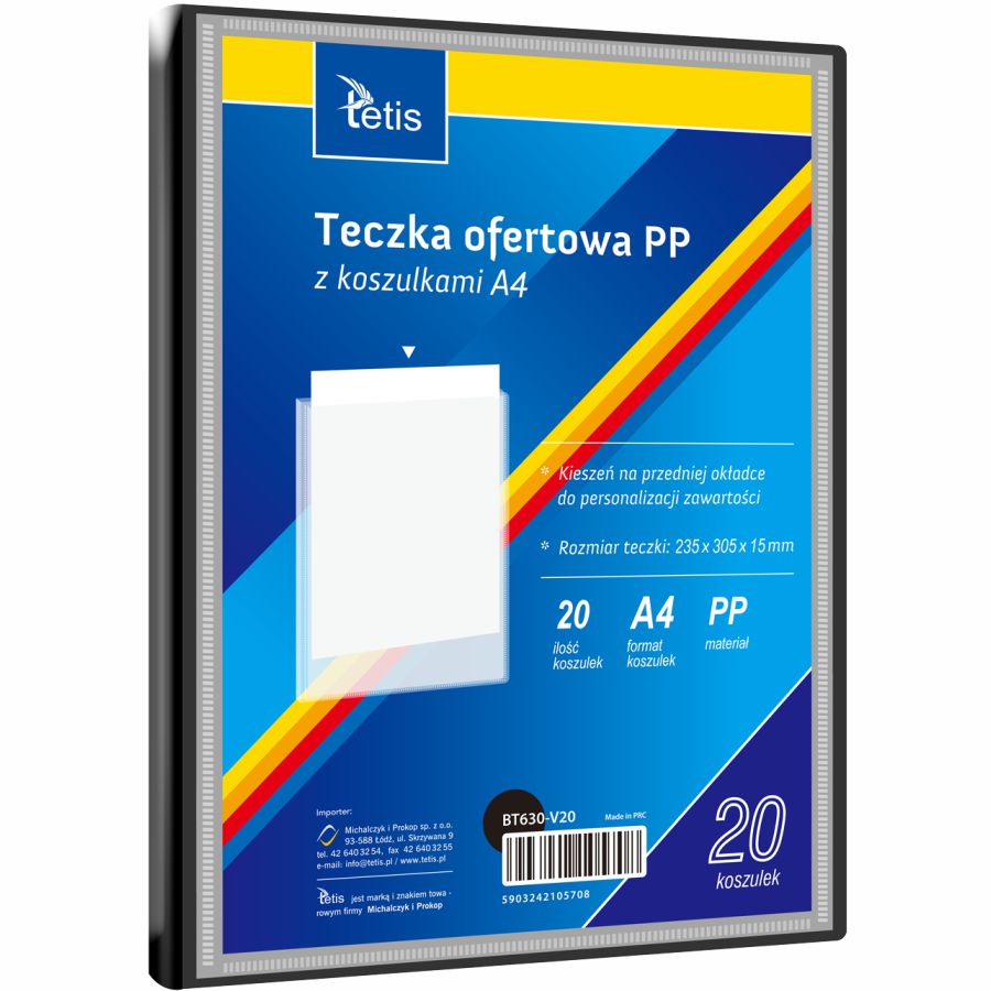 Teczka ofertowa A4 Tetis 15 mm czarna | espryciarze.pl |Kup taniej!