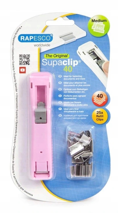 Supaclip 40 pudrowy roz+klipy zestaw 25 sztuk stalowe | espryciarze.pl |Nie zwlekaj!