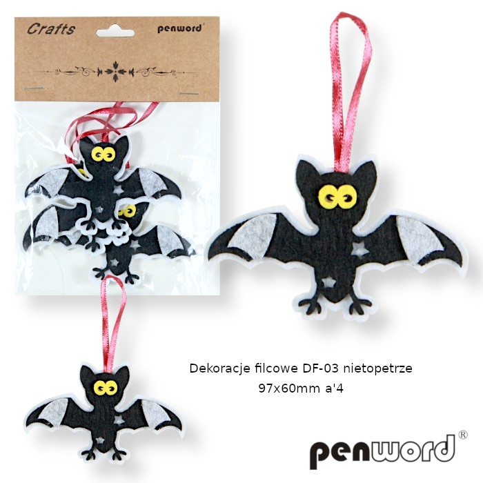 Dekoracje filcowe df-03 nietoperze 97x60 mm a'4 | espryciarze.pl |Zgarnij ofertę!