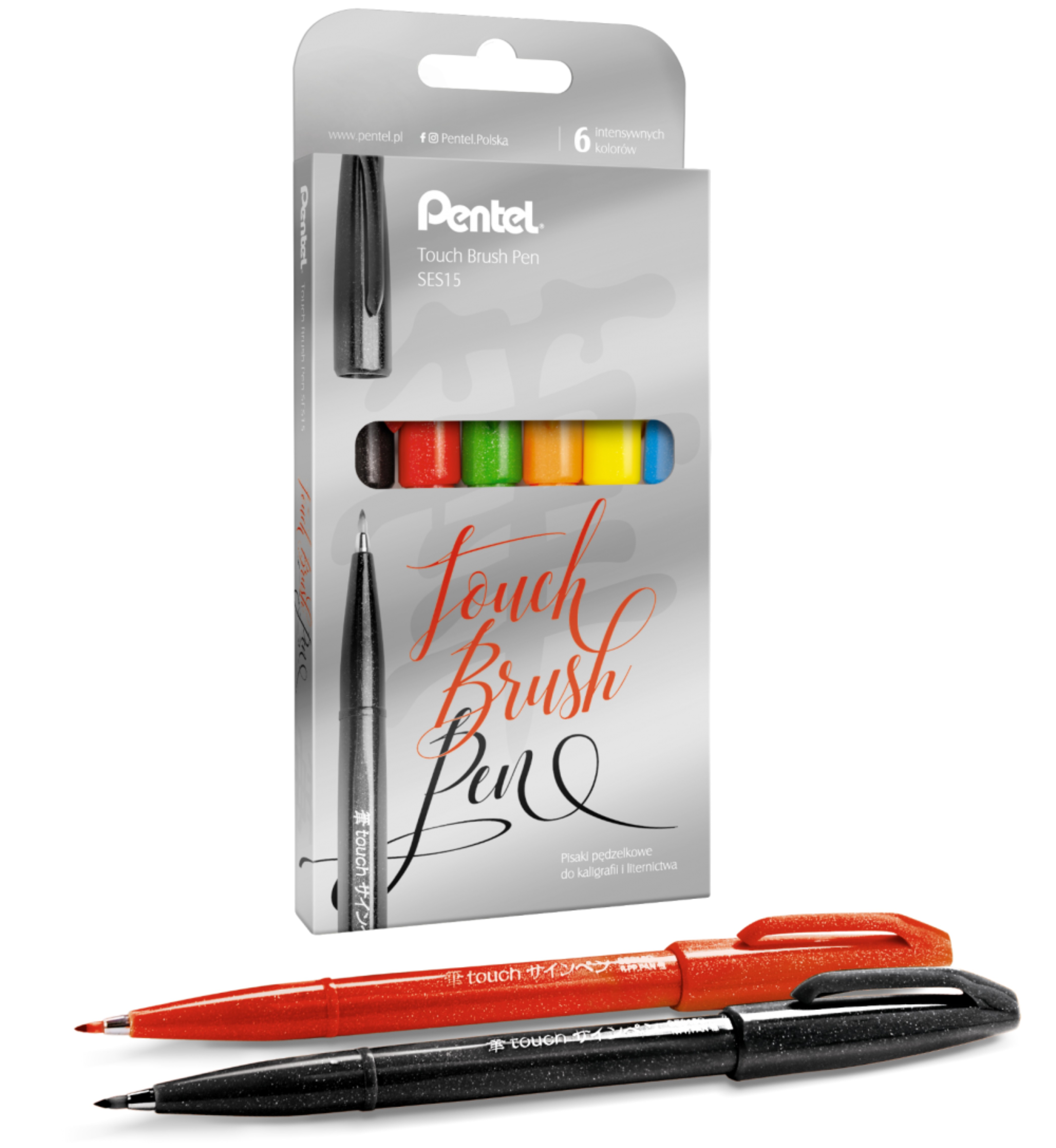 Pisaki pędzelkowe Pentel ses15 6 kolorów | espryciarze.pl |Złap promocję!