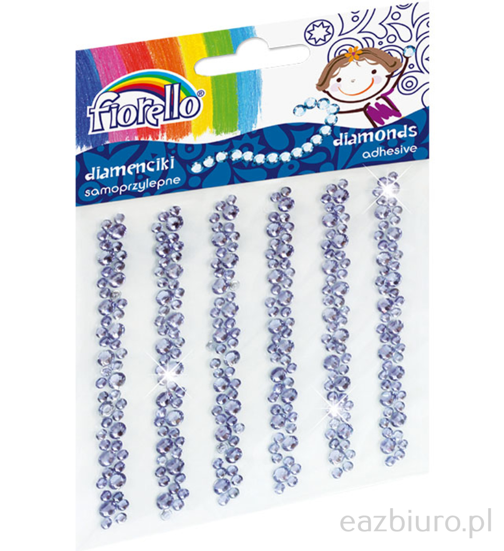 Diamenciki samoprzylepne Fiorello gr- ds07 małe srebrne w paskach | espryciarze.pl |Zamów dziś!