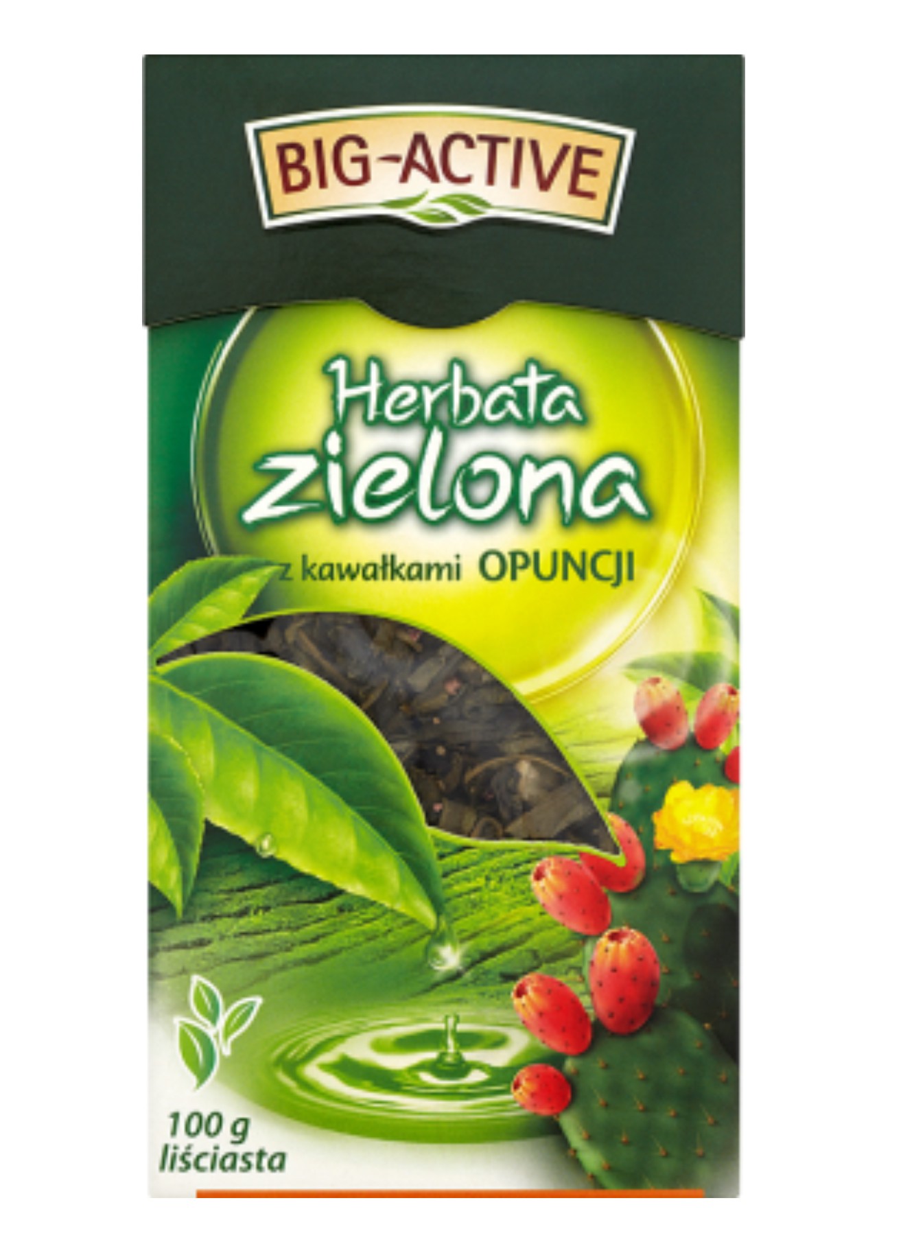 Herbata zielona liściasta big active z opuncją 100 g | espryciarze.pl |Zamów natychmiast!