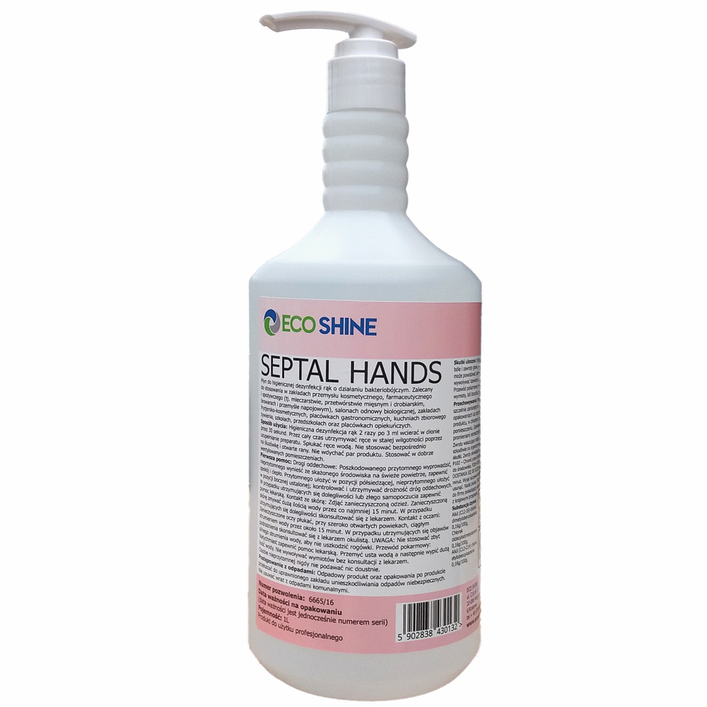 Eco Shine septal Hands 1 l płyn do dezynfekcji rąk | espryciarze.pl |Kup w super cenie!