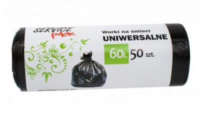 Worki domowe na śmieci hdpe 60 l zestaw 50 sztuk czarne | espryciarze.pl |Zamów dziś!
