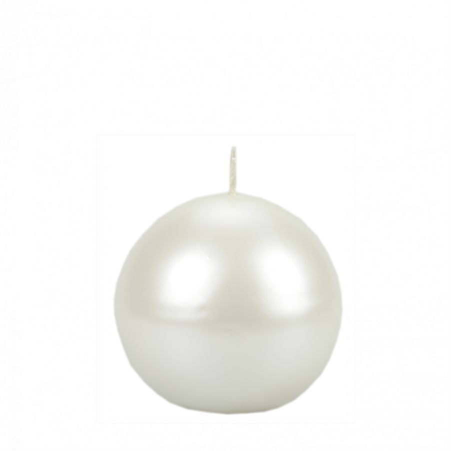 Świeca kula 60 metalizowana biała | espryciarze.pl |Zamów dziś!