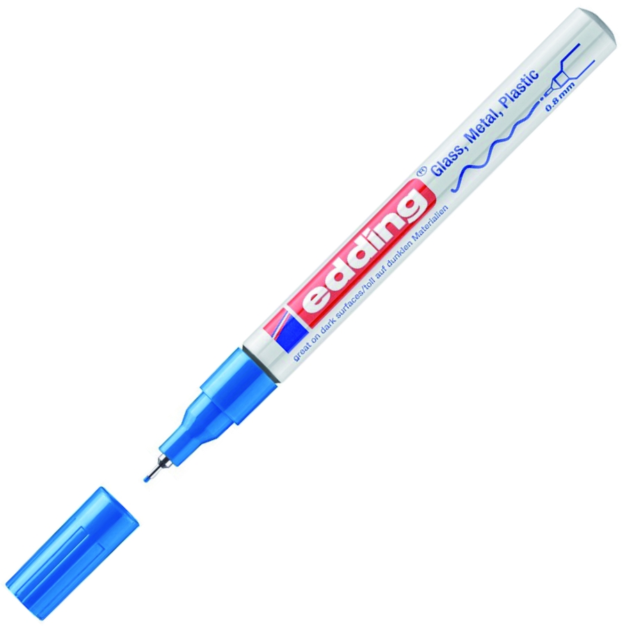Marker olejowy e-780 niebieski połyskujący Edding końcówka 0,8 mm | espryciarze.pl |Kup w super cenie!