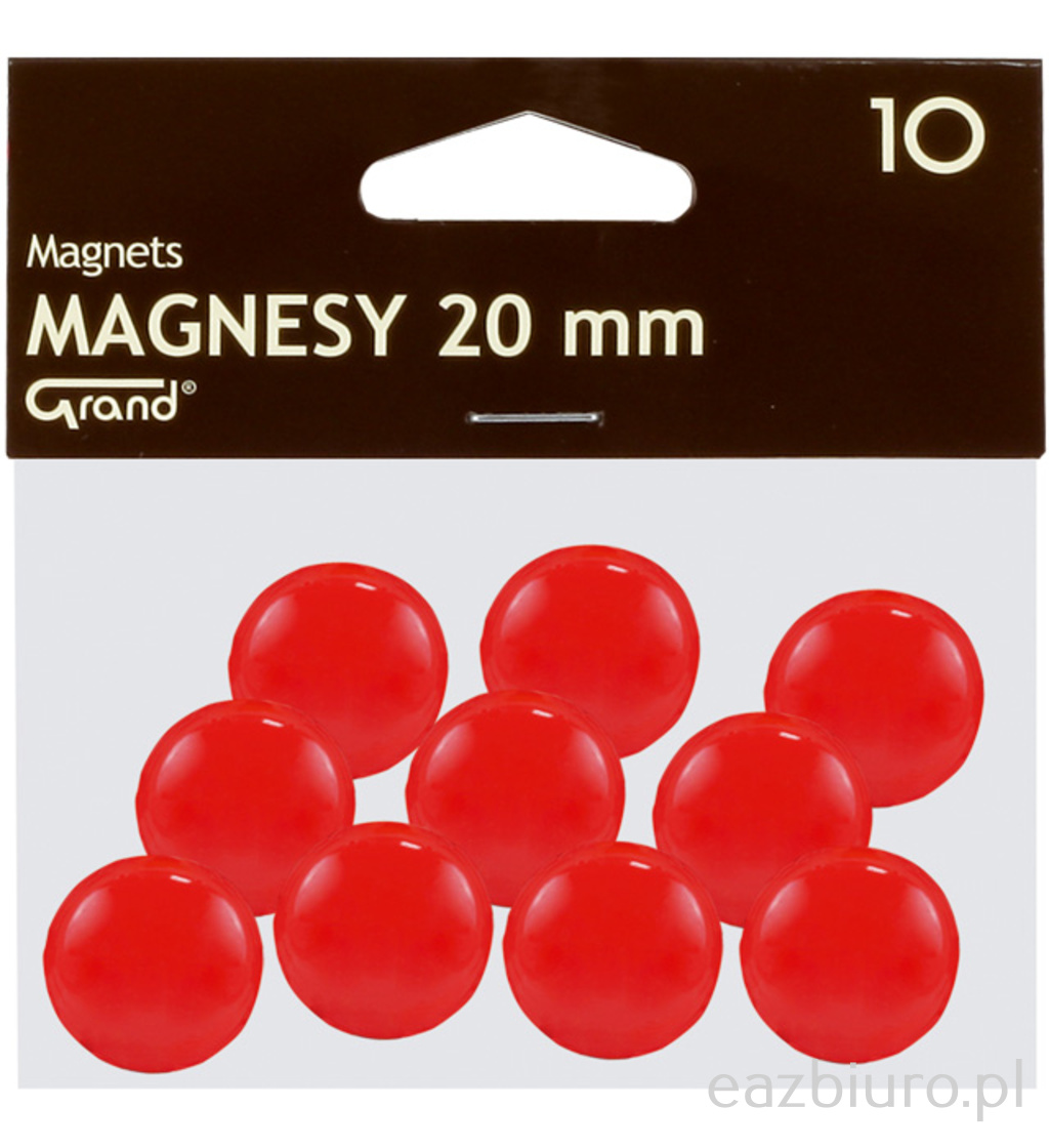 Magnes 20 mm Grand czerwony zestaw 10 sztuk | espryciarze.pl |Złap promocję!