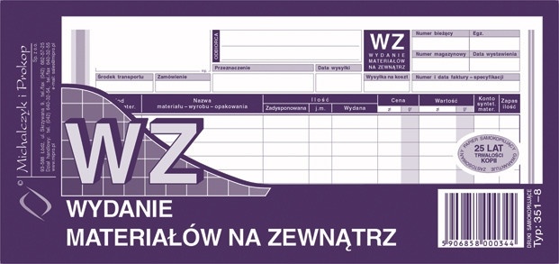 Druk wz wydanie materiałów na zewnątrz 1/3 A4 M&P | espryciarze.pl |Kup taniej!