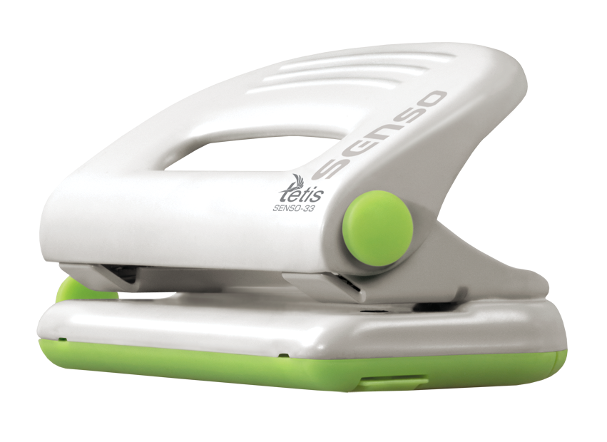 Dziurkacz senso metalowy 33 biało-zielony | espryciarze.pl |Weź najlepszą cenę!