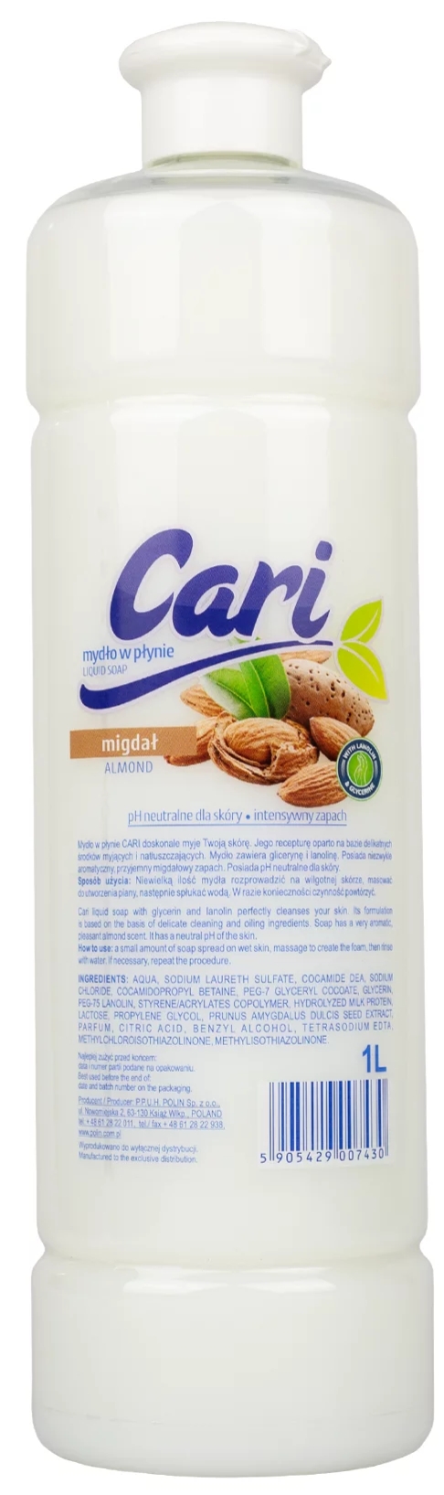Mydło w płynie zapas cari migdał 1 l | espryciarze.pl |Złap promocję!