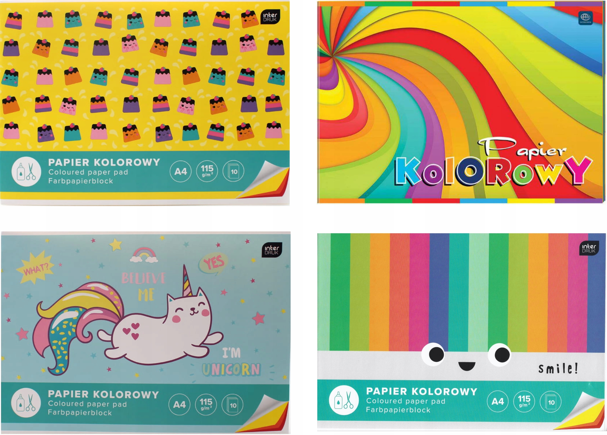 Zeszyt kolorowy wycinanka A4 błyszczący 10 kolorów | espryciarze.pl |Złap promocję!