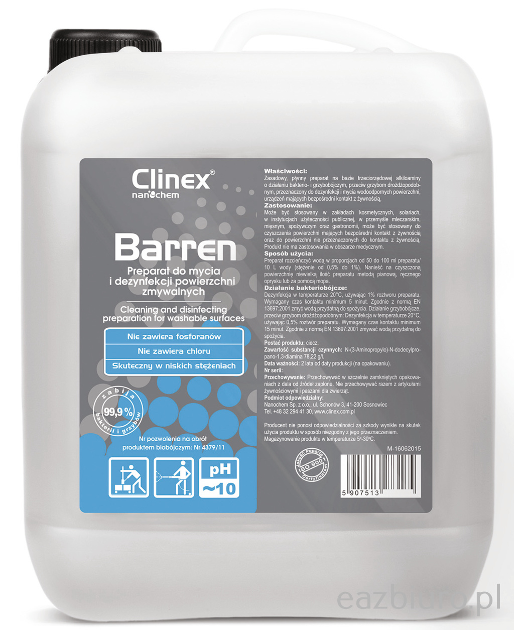 Ż-Clinex barren preparat do mycia i dezynfekcji do | espryciarze.pl | Poznaj nową jakość