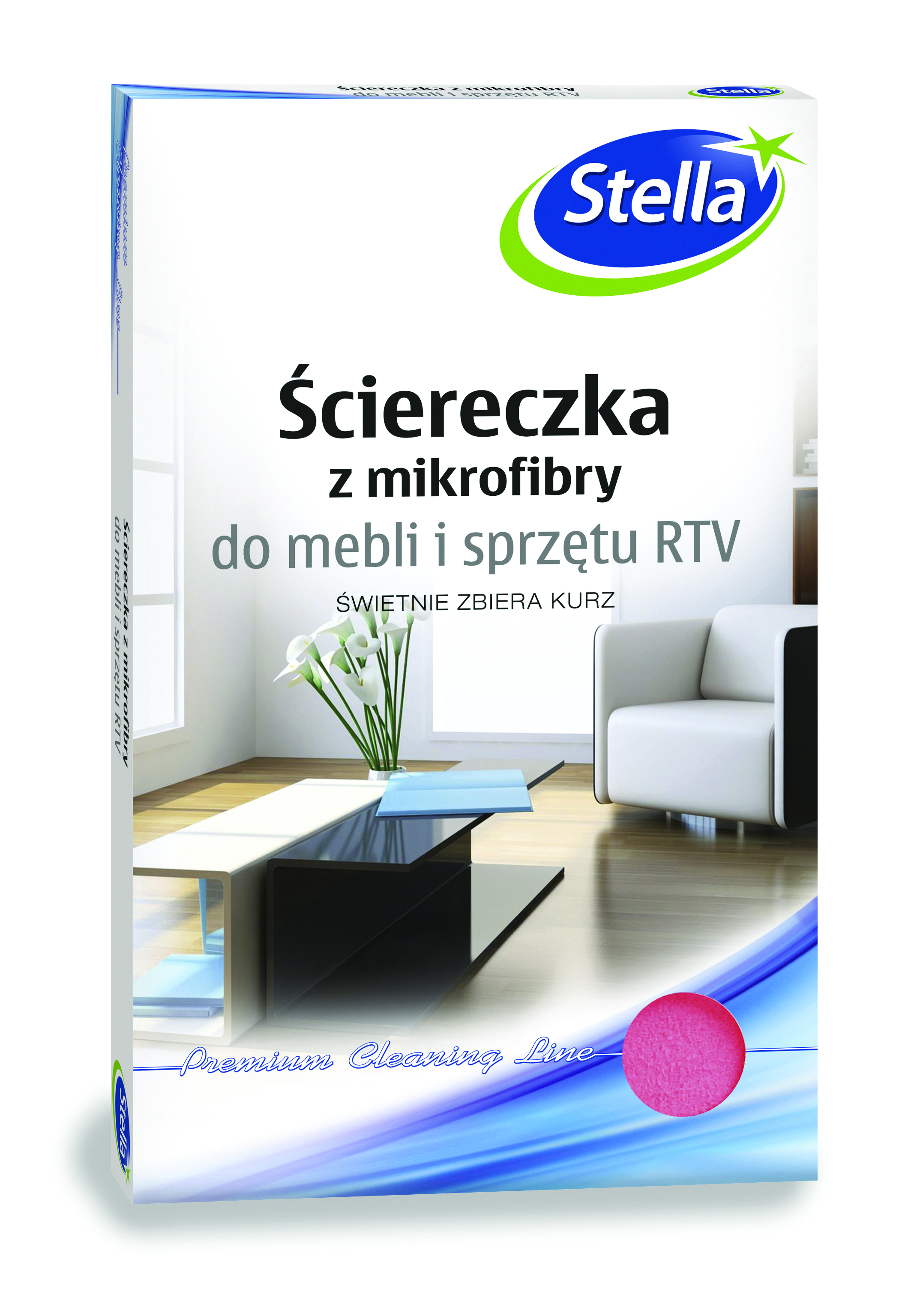 Ściereczka z mikrofibry Stella, do mebli i sprzętu rtv, zestaw 1 sztuk., czerwony | espryciarze.pl |Zamów dziś!