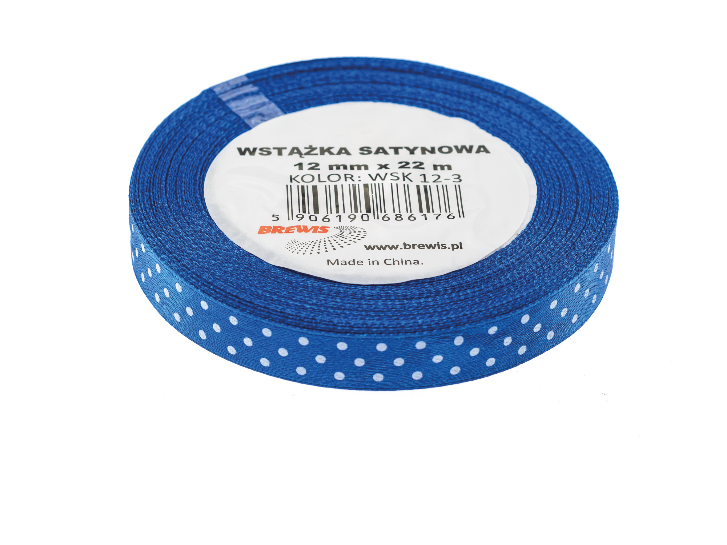 Wstążka Brewis kropki 12 mm 22 m niebieska | espryciarze.pl |Działaj teraz!