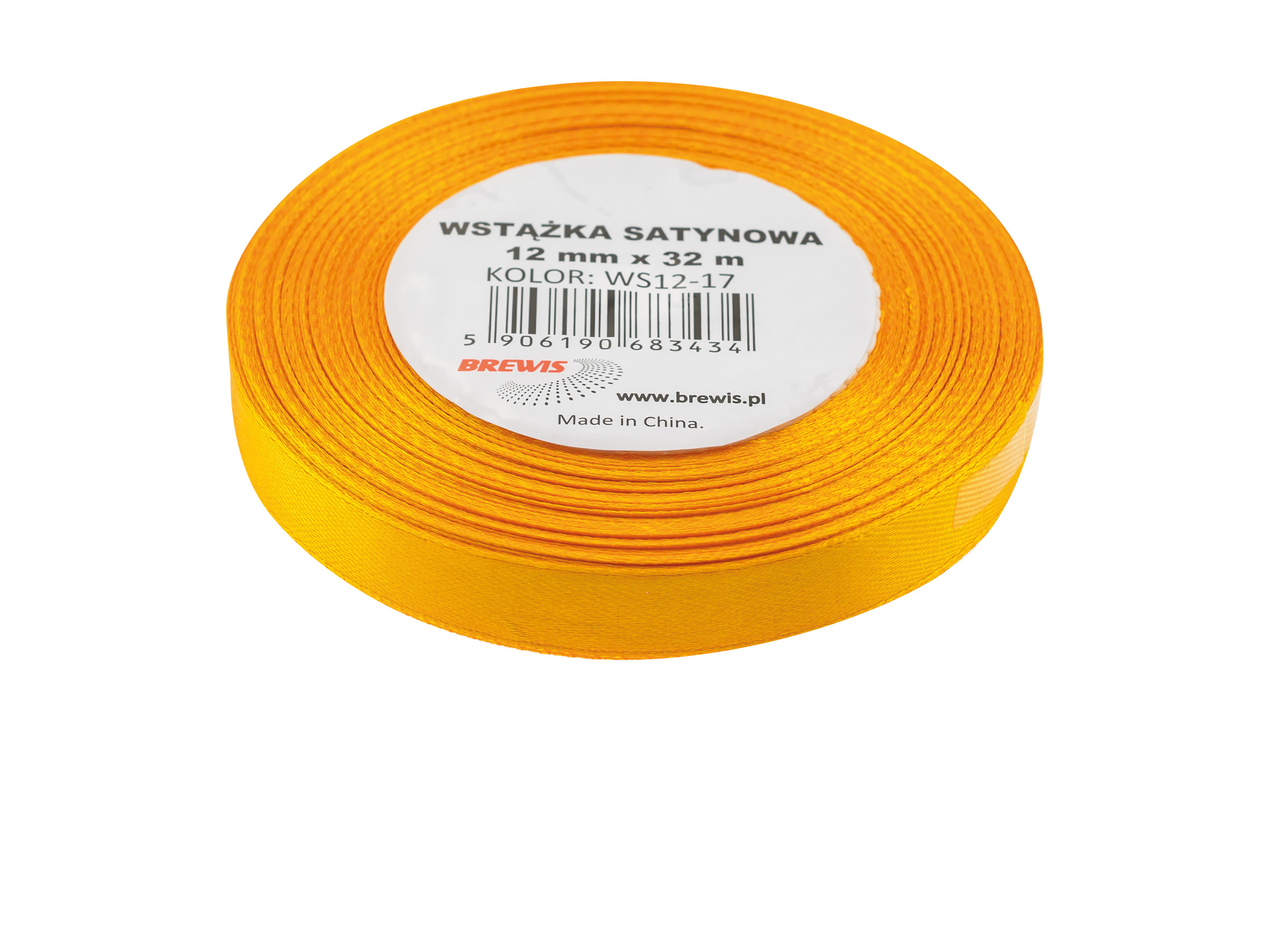 Wstążka Brewis satynowa 12 mm 32 m jasno-pomarańczowy | espryciarze.pl |Skorzystaj teraz!