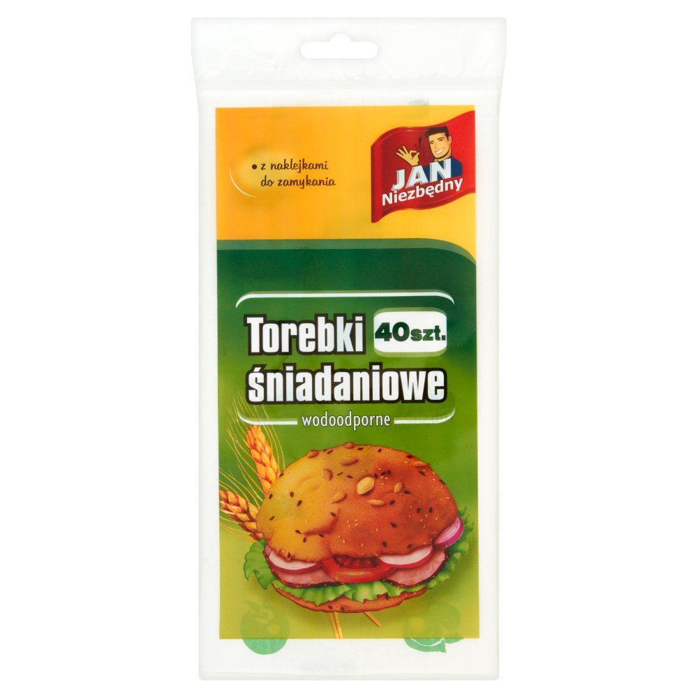 Papierowe torebki śniadaniowe Jan Niezbędny zestaw 40 sztuk. | espryciarze.pl |Zamów online!