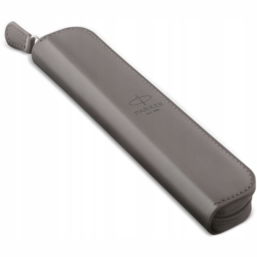 Parker pudełko etui z ekoskóry na zamek szare | espryciarze.pl |Nie zwlekaj!