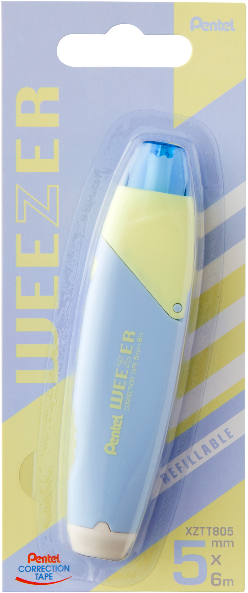 Korektor w taśmie Pentel ztt805 6 m z chowaną koncówką błękitny | espryciarze.pl |Zgarnij ofertę!