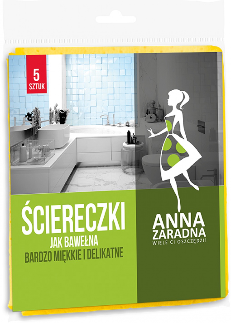 Ściereczki jak bawełna Anna Zaradna zestaw 5 sztuk. | espryciarze.pl |Sprawdź ofertę!