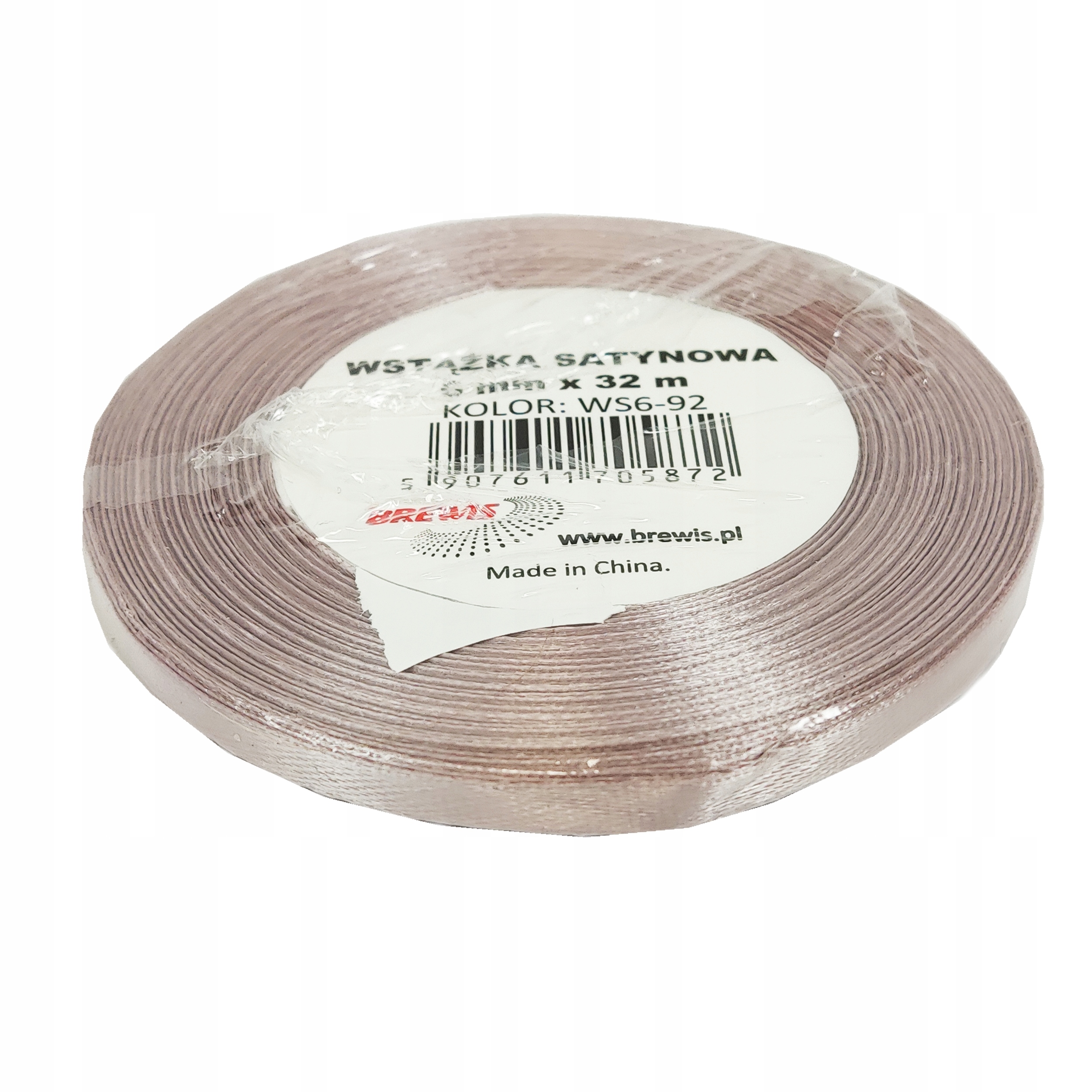 Wstążka satynowa 6mmx32 m pudrowy róż | espryciarze.pl |Zamów online!