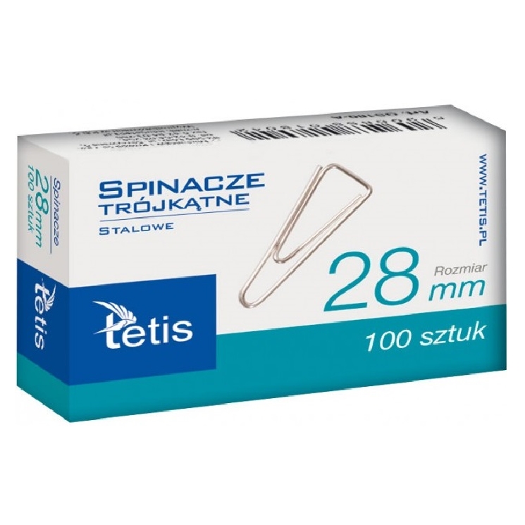 Spinacze biurowe trójkątne Tetis 28 mm zestaw 100 sztuk. | espryciarze.pl |Skorzystaj teraz!