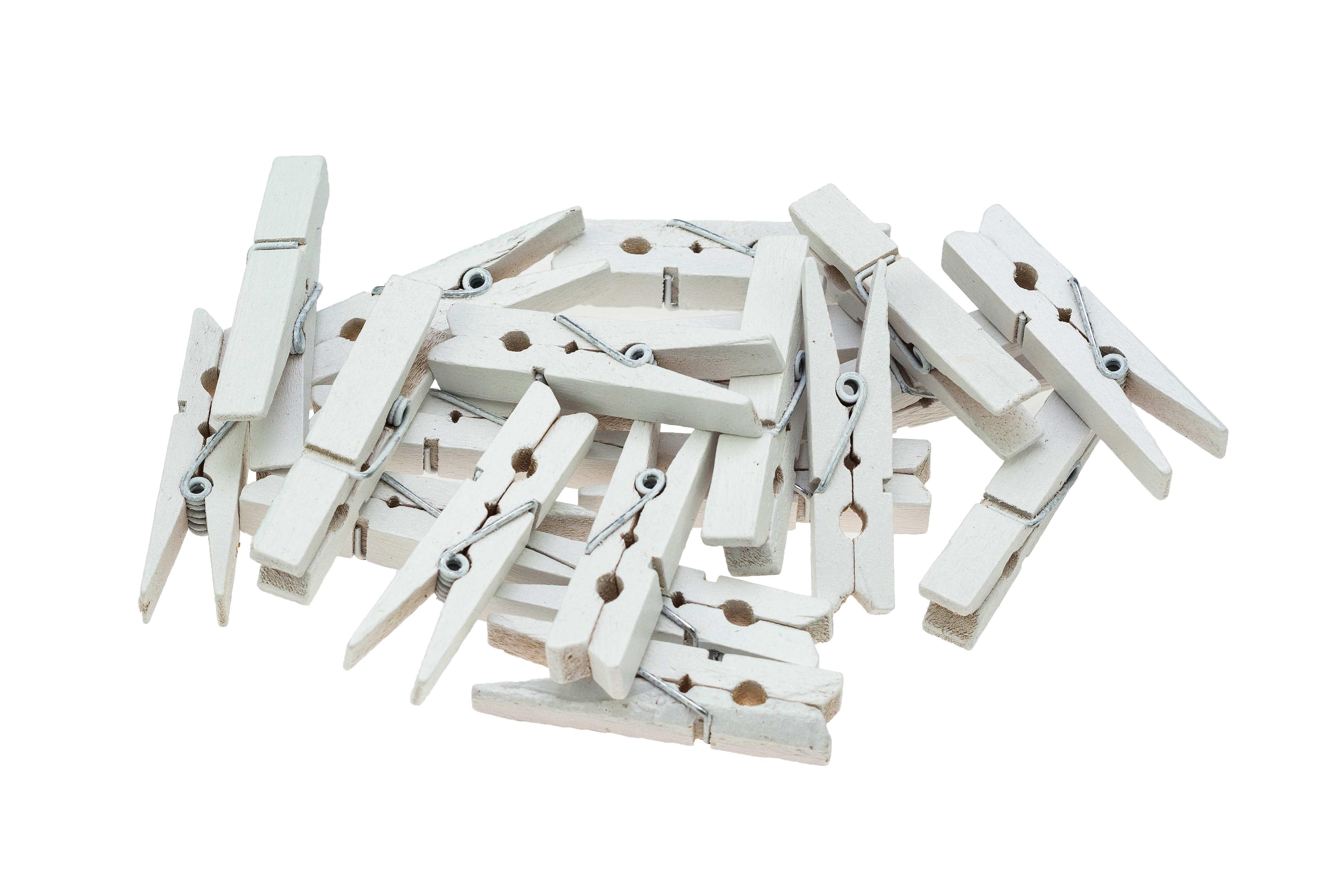 Klamerki ozdobne 4,5 cm białe zestaw 20 sztuk | espryciarze.pl |Kup od ręki!